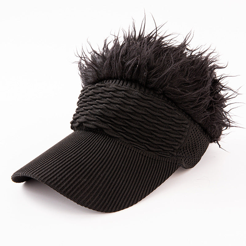 One-piece Wig Plush Knitted Hat