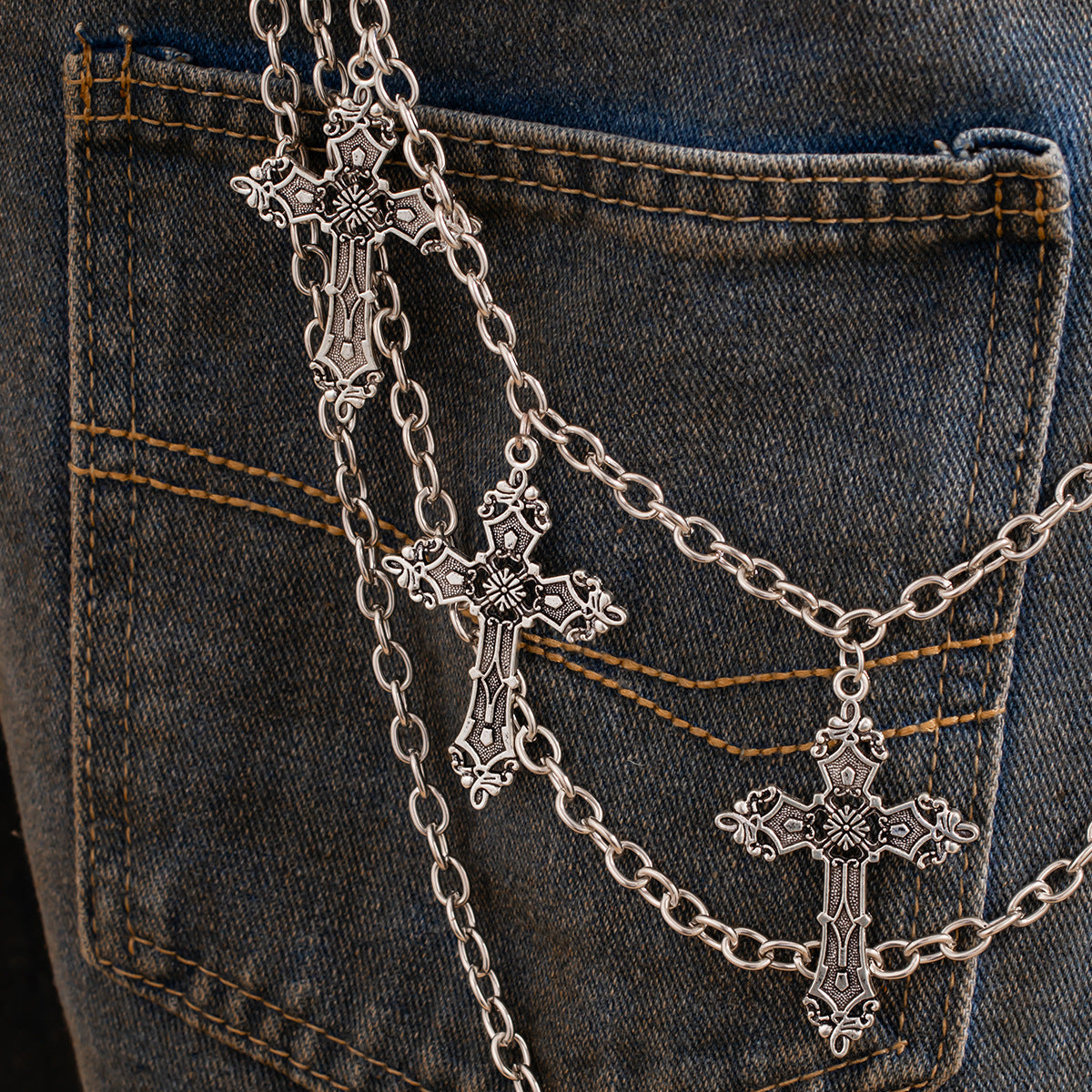 Fashion Three-layer Jeans Waist Chain