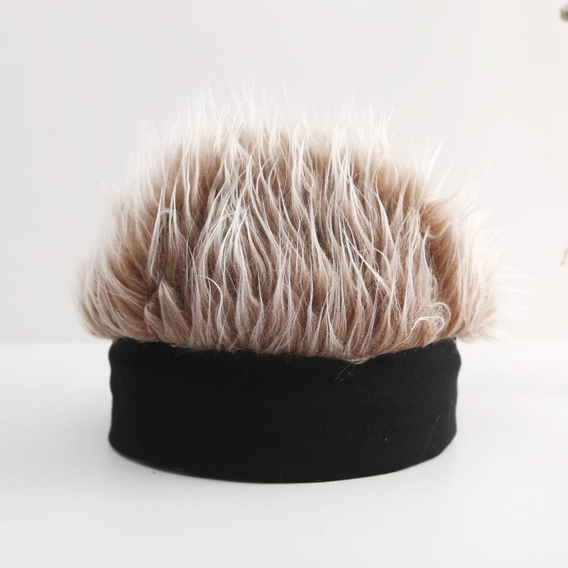 One-piece Wig Plush Knitted Hat