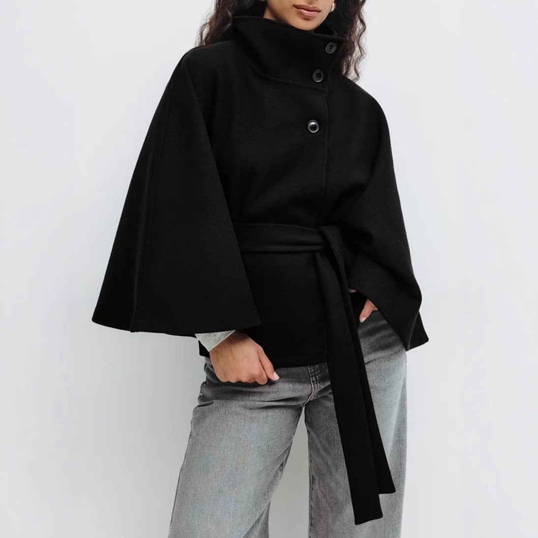 Women's Collar Cape Coat