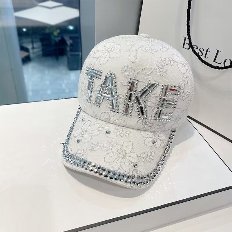 Summer Rhinestone Letter Cap