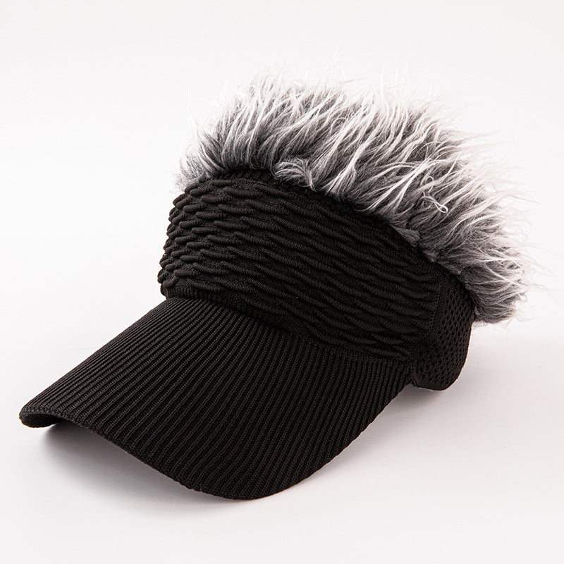 One-piece Wig Plush Knitted Hat