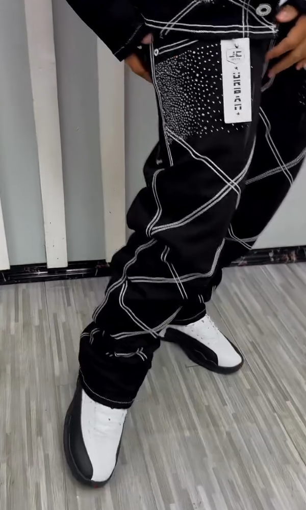 Diamond Double-stitched Jacket & Trousers Set