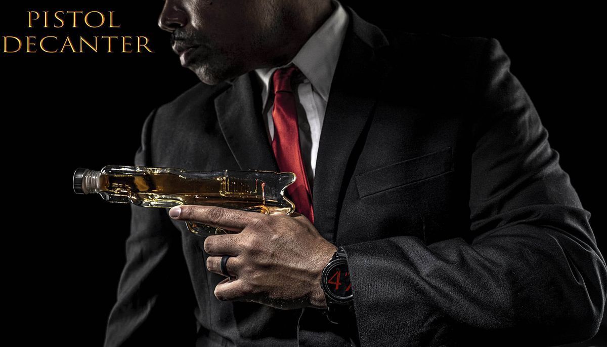 Pistol Whiskey Decanter Set