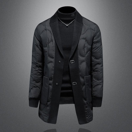 Men's Versatile Casual Long Down Jacket