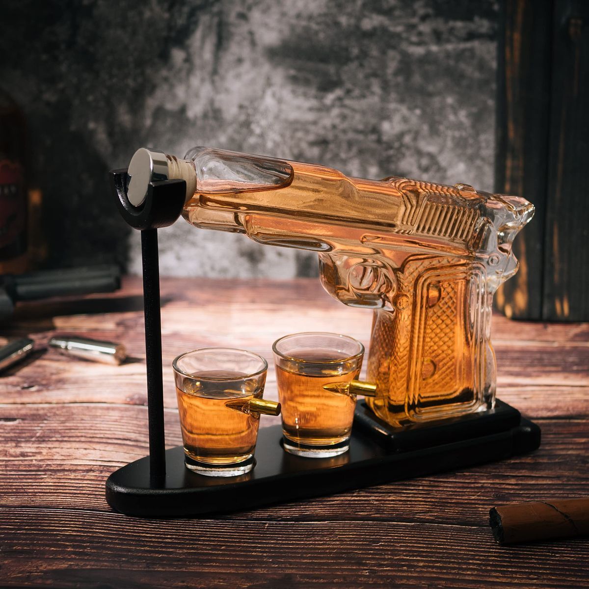 Pistol Whiskey Decanter Set