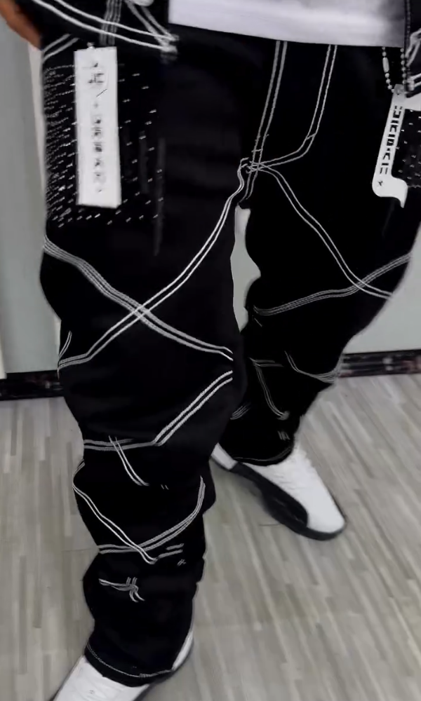 Diamond Double-stitched Jacket & Trousers Set