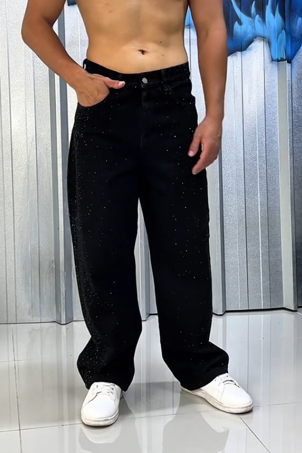 Shiny Men's Casual Loose Jeans