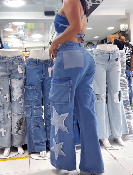 Comfortable Casual Star Jeans Set