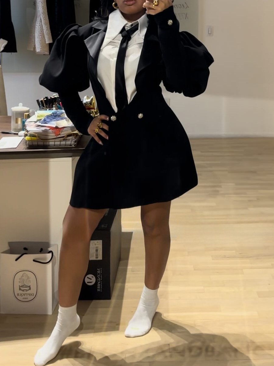 The Unique Black Blazer Dress