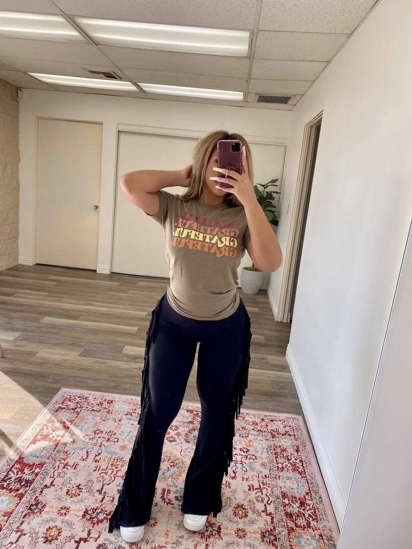 Sexy slim fit fringed pants