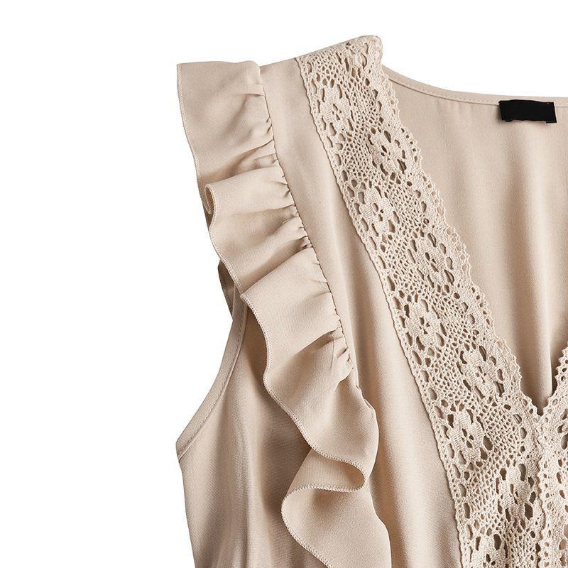 V-neck Casual Lace Dress
