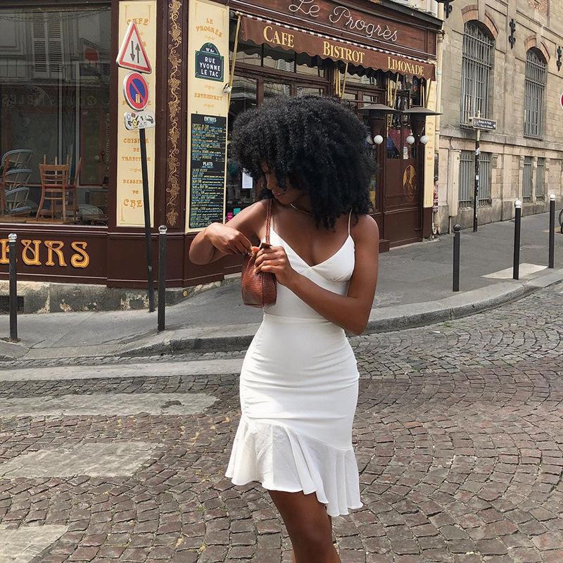 Summer Sling Backless Ruffle Dress