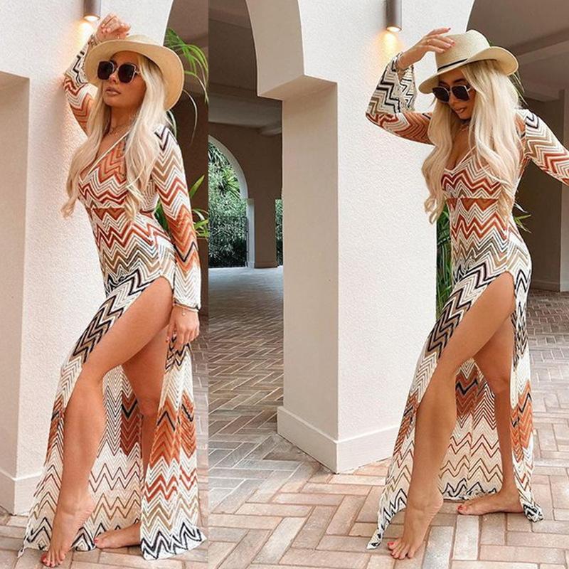 Mid-waist Fashion Printed Long Dress
