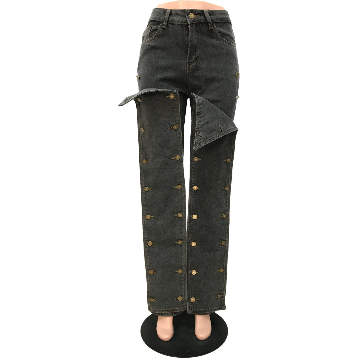 Double-breasted Detachable Jeans