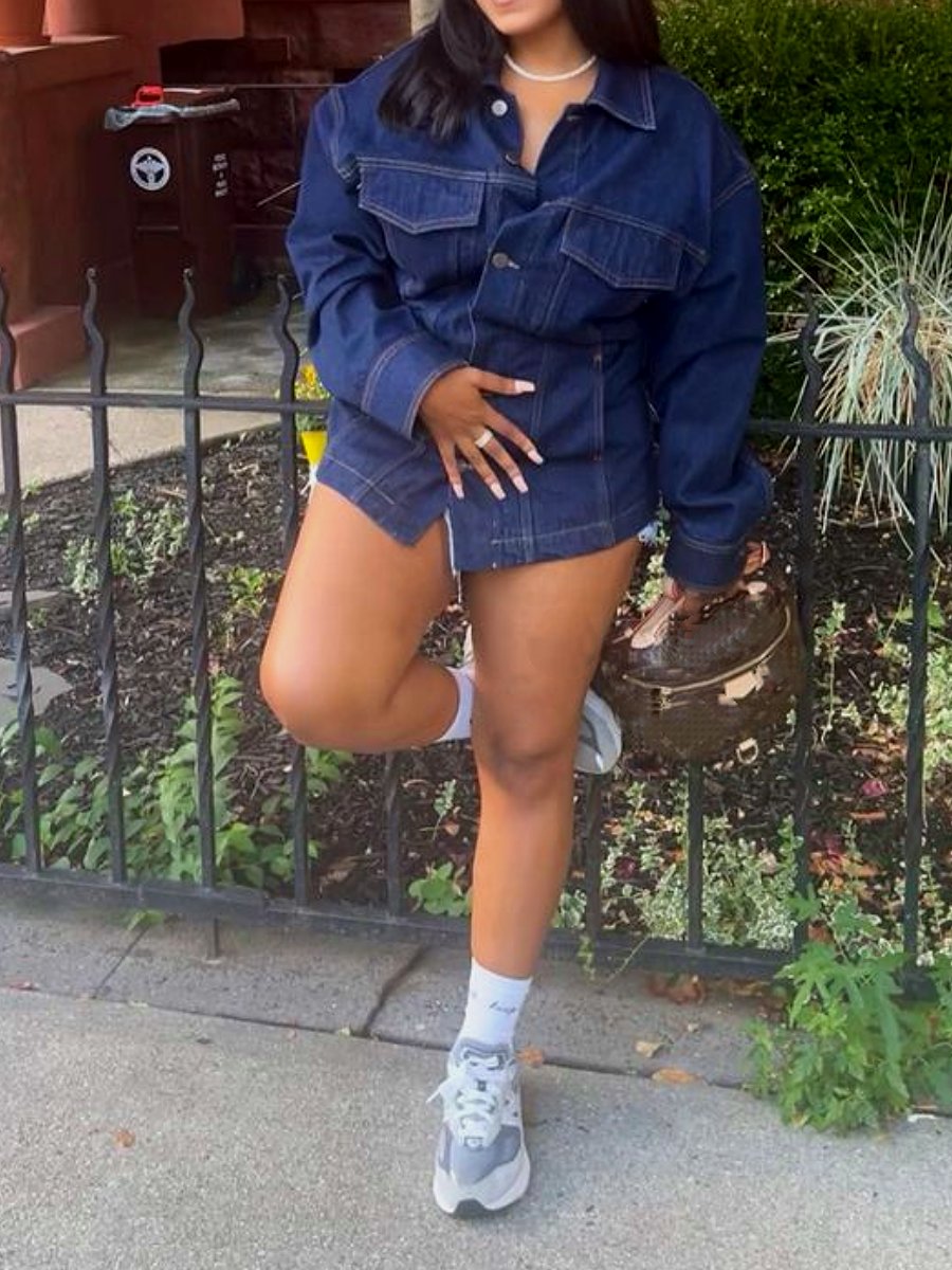 Chic Denim Dress Jacket