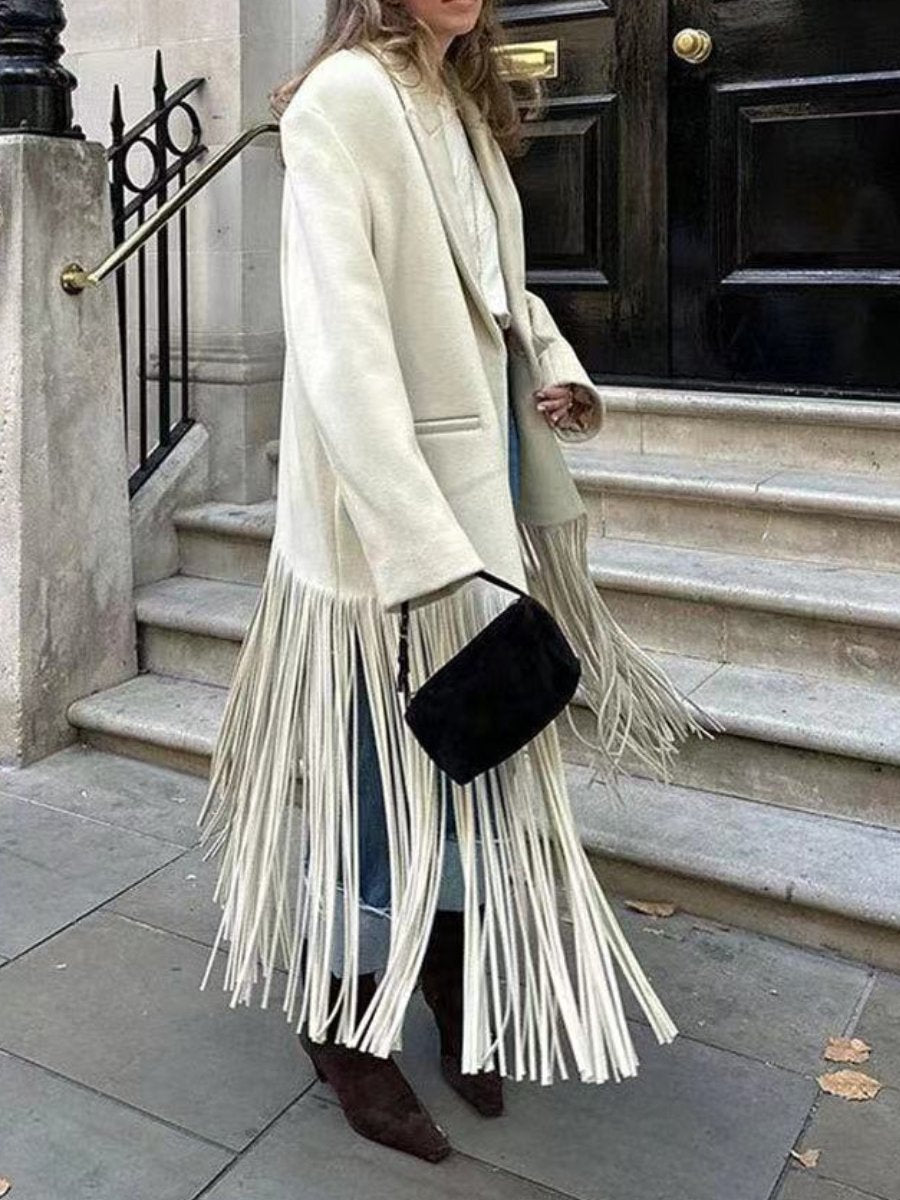 Fringed Trench Coat