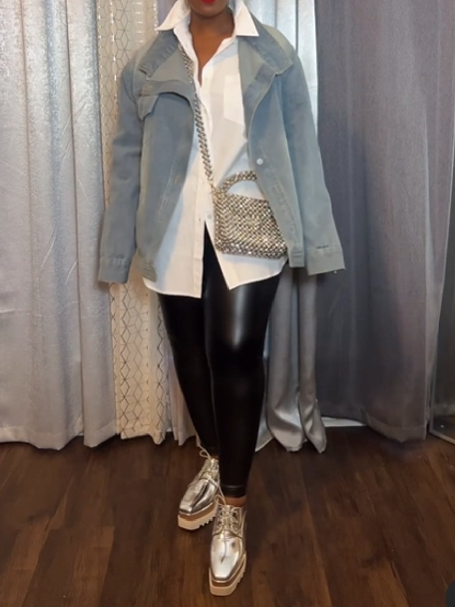 Chic Irregular Denim Jacket
