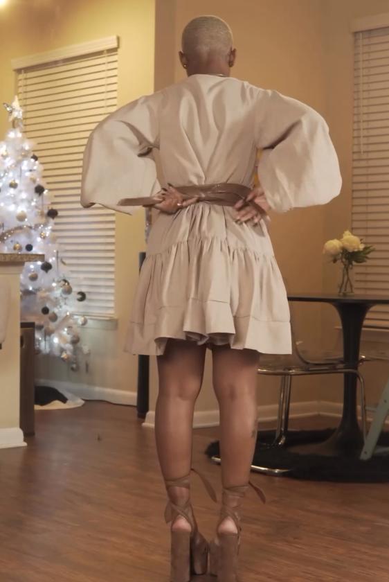 V-neck Tiered Dress
