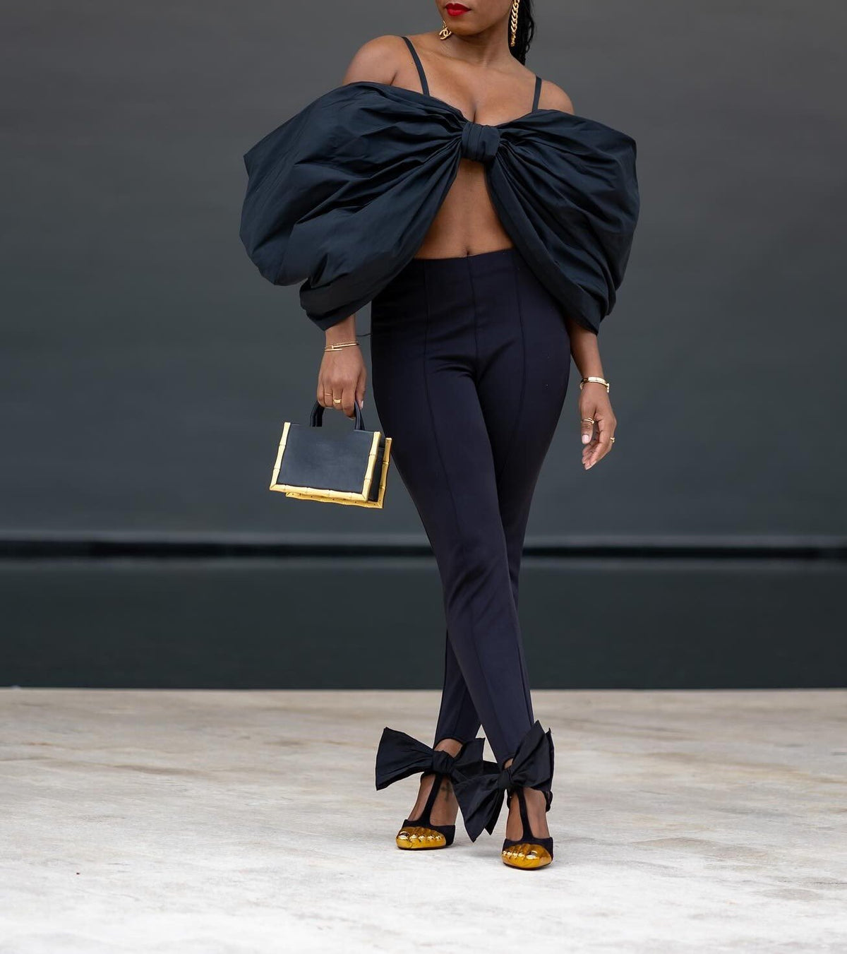 Black butterfly top