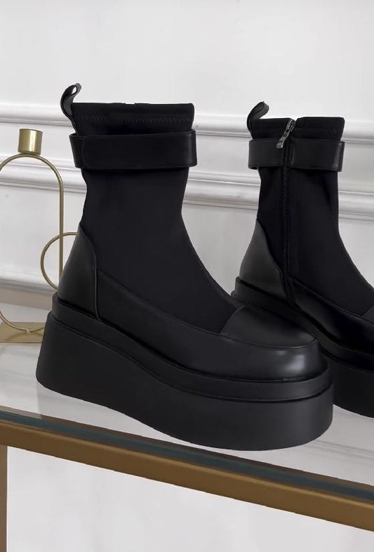 Patchwork Ankle Boots